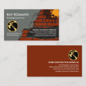 Stenen metselaar baksteen leggen constructie visitekaartje (Voorkant / Achterkant)