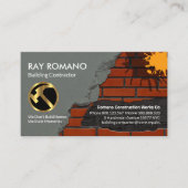 Stenen metselaar baksteen leggen constructie visitekaartje (Voorkant)