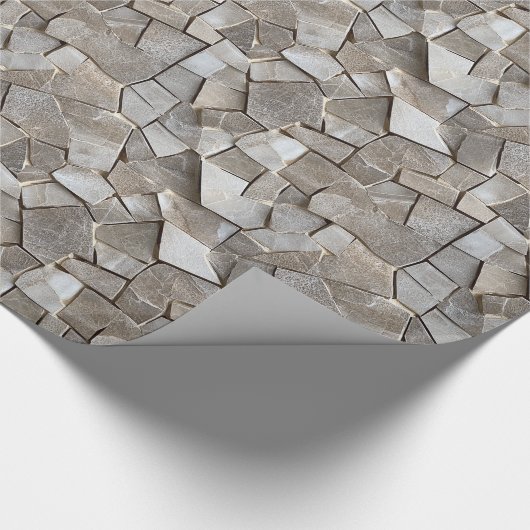 Stenen Mozaïek Patroon Wallpaper Cadeaupapier (Hoek)