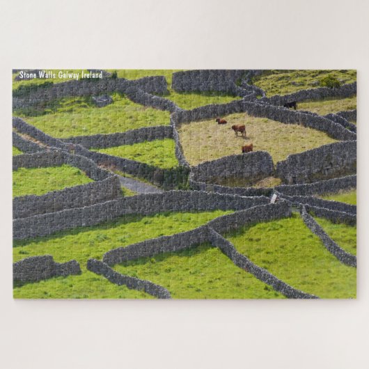 Stenen muren Galway Ierland. Legpuzzel (Horizontaal)