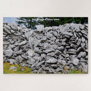Stenen muren Inisheer Araneilanden Galway Ierland. Legpuzzel