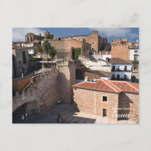 Stenen muren van Caceres, Spanje Briefkaart