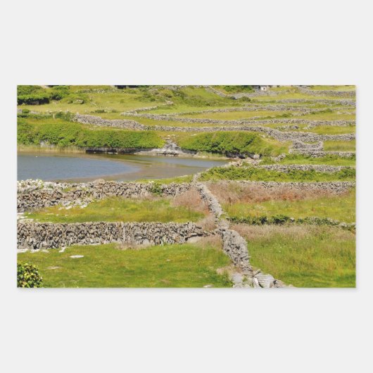 Stenen muren van Ierland Rechthoekige Sticker (Voorkant)