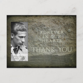 Stenen muur Foto Lijst Sympathie Dank U briefkaart