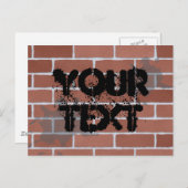 stenen muur, JOUW TEKST Briefkaart (Voorkant / Achterkant)