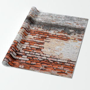 stenen muur langs de verlaten weg, abstract, verou cadeaupapier
