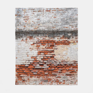 stenen muur langs de verlaten weg, abstract, verou fleece deken