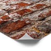 stenen muur langs de verlaten weg, abstract, verou poster (Hoek)