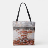 stenen muur langs de verlaten weg, abstract, verou tote bag (Achterkant)