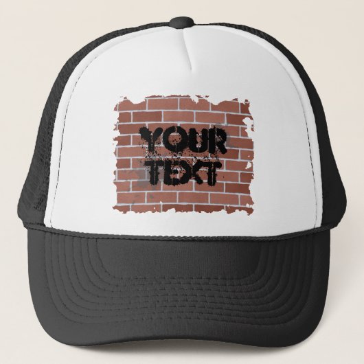stenen muur, UW TEKST Trucker Pet (Voorkant)