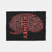 Stenen Nierziekte bewustzijn Patiënt overlevende Fleece Deken (Voorkant (Horizontaal))