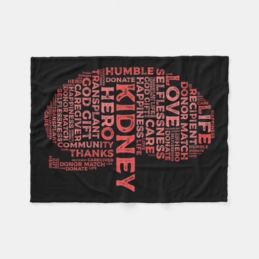 Stenen Nierziekte bewustzijn Patiënt overlevende Fleece Deken (Voorkant (Horizontaal))