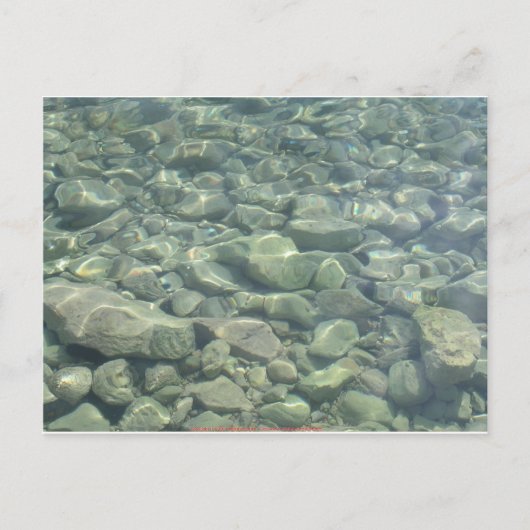 Stenen onder water briefkaart (Voorkant)