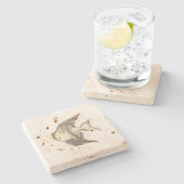 Stenen Onderzetter art design stijl (Zijkant)