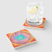 Stenen Onderzetter art design stijl (Zijkant)