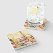 Stenen Onderzetter art design stijl (Zijkant)