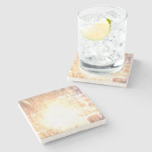 Stenen Onderzetter art design stijl (Zijkant)