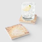 Stenen Onderzetter art design stijl (Zijkant)