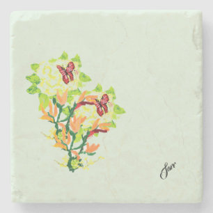 Stenen Onderzetter: Aziatische tijd van schoonheid Onderzetter