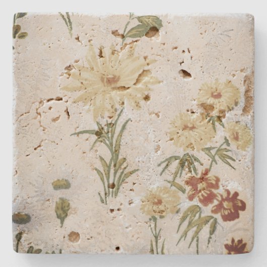 Stenen Onderzetter bloemstijl ontwerp (Voorkant)