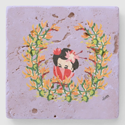 Stenen Onderzetter: Elegants Onderzetter (Voorkant)