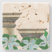 Stenen Onderzetter: Grecian Columns Stenen Onderzetter (Voorkant)