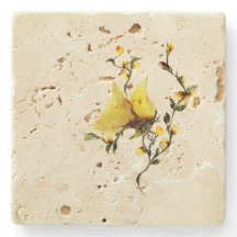 Stenen onderzetter travertijn