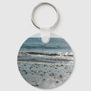 Stenen op strand sleutelhanger