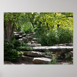 Stenen pad in Natuur Poster