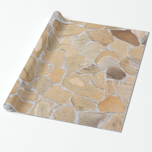 Stenen patroon cadeaupapier (Uitgerold)