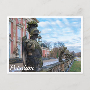 Stenen ridderbeelden bij paleis in Potsdam Briefkaart