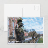 Stenen ridderbeelden bij paleis in Potsdam Briefkaart (Voorkant / Achterkant)