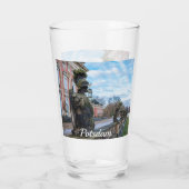 Stenen ridderbeelden bij paleis in Potsdam Glas (Achterkant)
