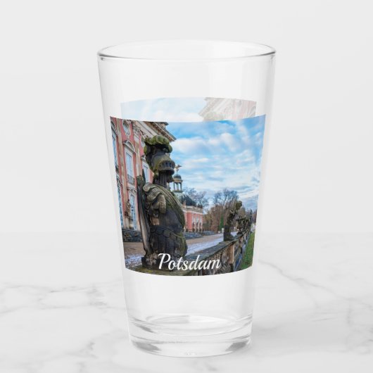 Stenen ridderbeelden bij paleis in Potsdam Glas (Voorkant)