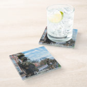 Stenen ridderbeelden bij paleis in Potsdam Glazen Onderzetter (Schuin)