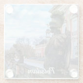 Stenen ridderbeelden bij paleis in Potsdam Glazen Onderzetter (Achterkant)