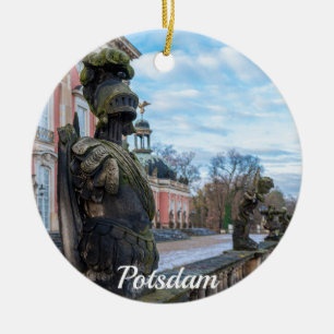 Stenen ridderbeelden bij paleis in Potsdam Keramisch Ornament