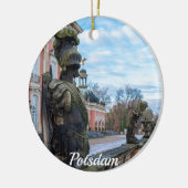Stenen ridderbeelden bij paleis in Potsdam Keramisch Ornament (Links)