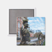 Stenen ridderbeelden bij paleis in Potsdam Magneet (Voorkant / Achterkant)