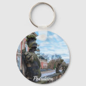 Stenen ridderbeelden bij paleis in Potsdam Sleutelhanger (Voorkant)