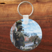 Stenen ridderbeelden bij paleis in Potsdam Sleutelhanger (Achterkant)