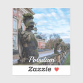 Stenen ridderbeelden bij paleis in Potsdam Sticker (Vel)