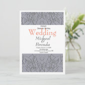 Stenen Rozen Motief Huwelijksuitnodiging Kaart (Staand voorkant)