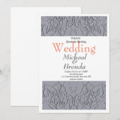 Stenen Rozen Motief Huwelijksuitnodiging Kaart (Voorkant / Achterkant)