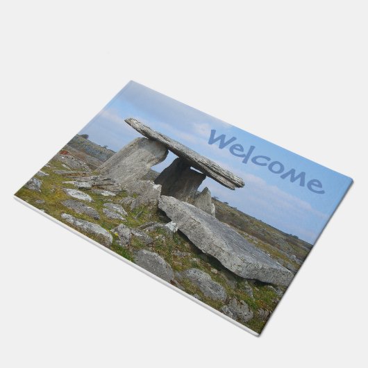 Stenen ruïne in Ierland Deurmat (Schuin)