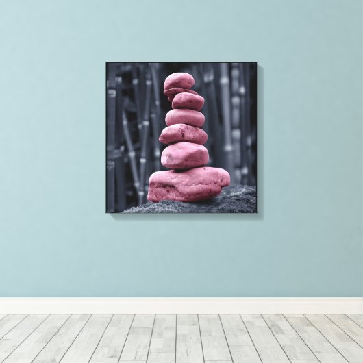 stenen stapel canvas afdruk (Insitu (Houten vloer))