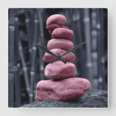 stenen stapel vierkante klok (Voorkant)