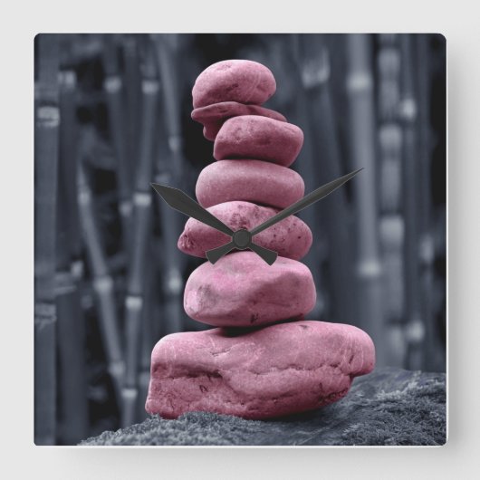 stenen stapel vierkante klok (Voorkant)