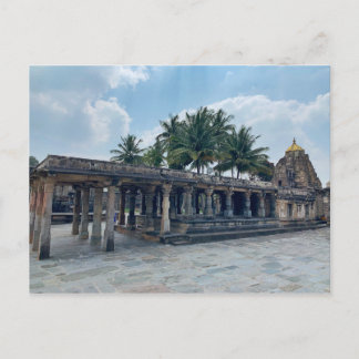 Stenen tempel in Belur, Karnataka, India Briefkaart