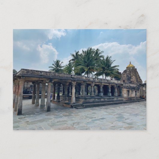 Stenen tempel in Belur, Karnataka, India Briefkaart (Voorkant)
